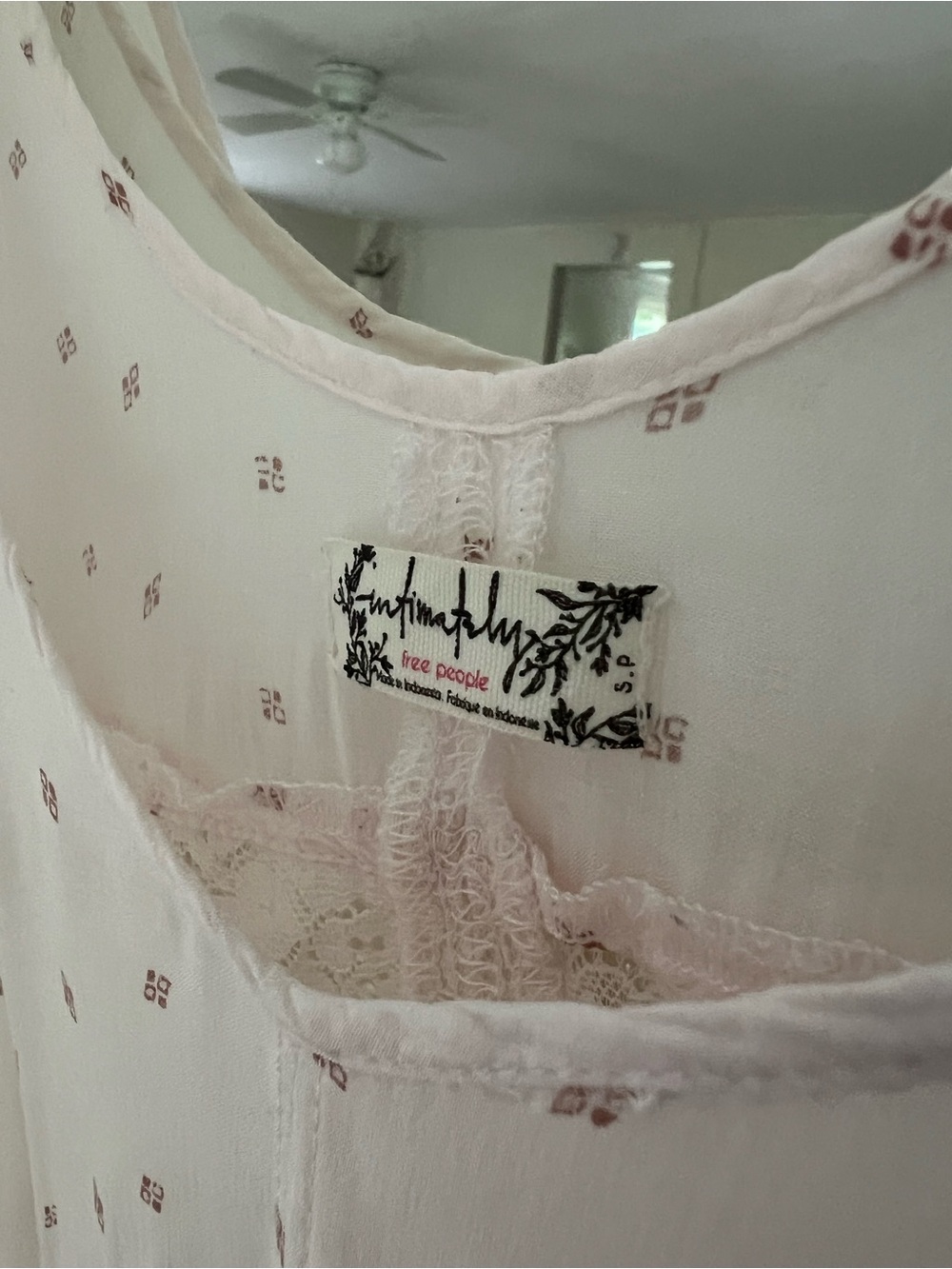 Free People Blush Pink Lace-Trim Mini Dress - Picture 5 of 10